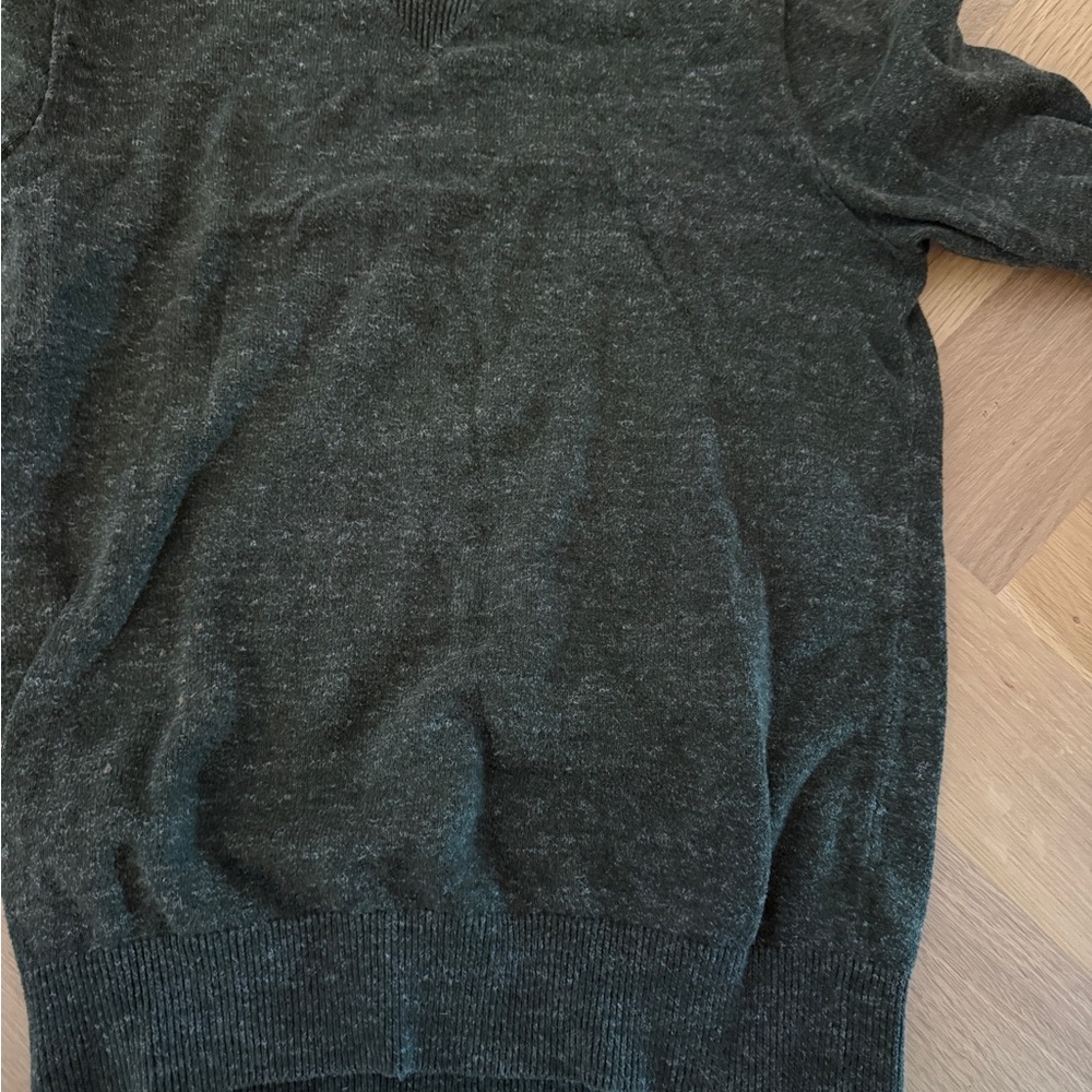 V-Neck Men's Sweater in Dark Charcoal